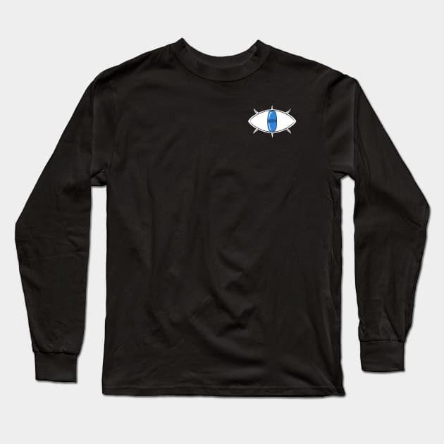 Oblong Eye Design (Upper Corner) Long Sleeve T-Shirt by GlitterStyx